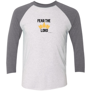 Fear the Lord Tri-Blend 3/4 Sleeve Baseball Raglan T-Shirt