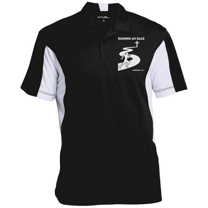 Running My Race Men’s Colorblock 3-Button Polo