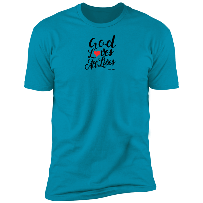 God Loves All Lives Men’s Premium Short Sleeve Tee Shirt