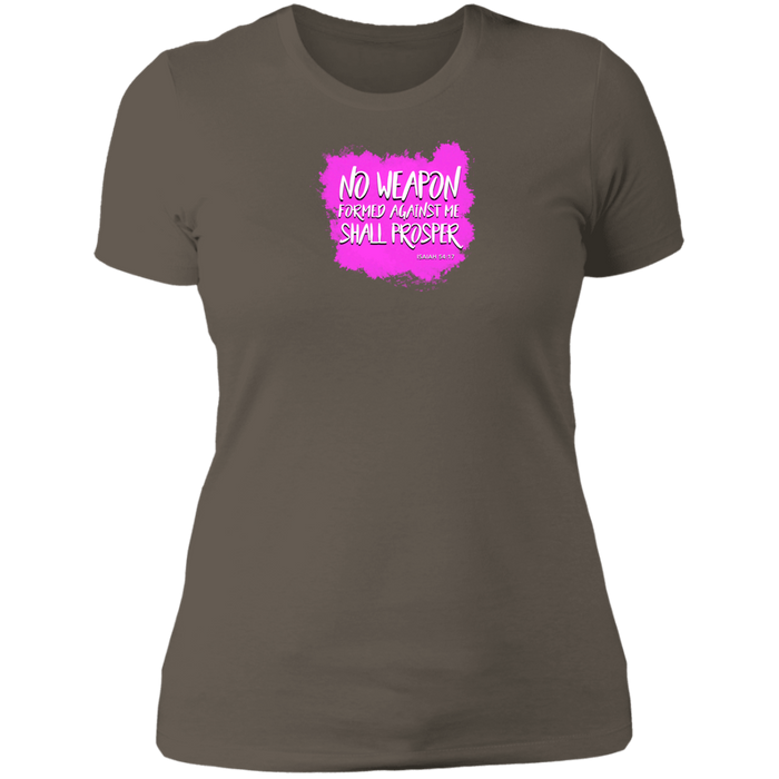 No Weapon Formed Against Me Shall Prosper Ladies Boyfriend Tee Shirt