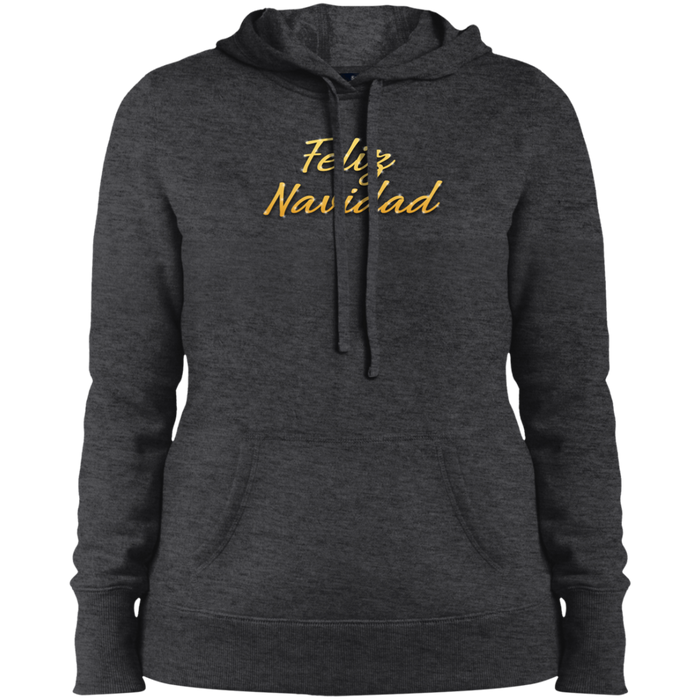 Feliz Navidad Ladies Pullover Hooded Sweatshirt