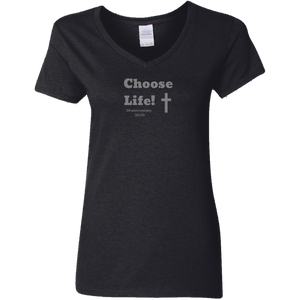 Choose Life 2.0 Ladies V Neck Tee