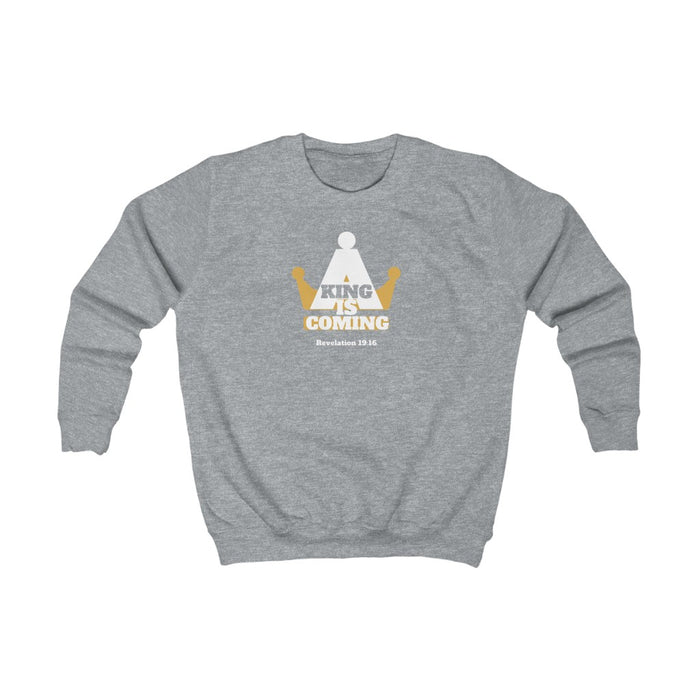 A King Is Coming Kids Sweatshirt