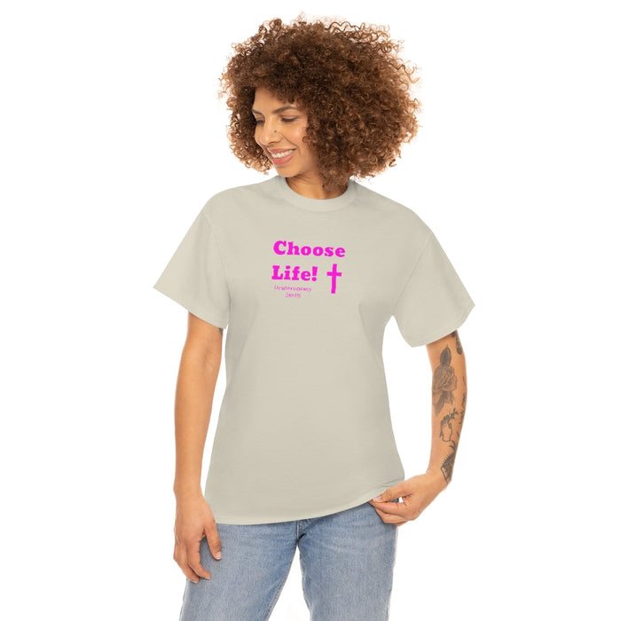 Choose Life 2.0 Women Unisex Heavy Cotton Tee