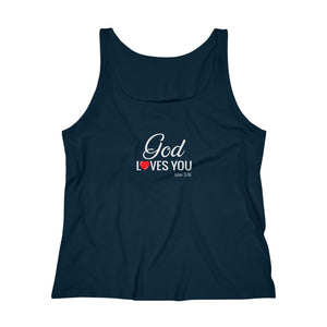 God Loves You Women's Relaxed Jersey Tank Top