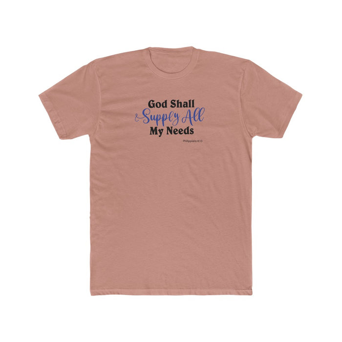 God Shall Supply All My Needs Men's Cotton Crew Tee