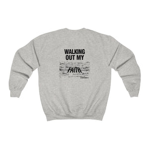 Walking Out My Faith Women’s  Heavy Blend™ Crewneck Sweatshirt (back design)