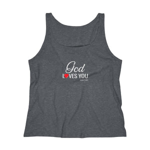 God Loves You Women's Relaxed Jersey Tank Top