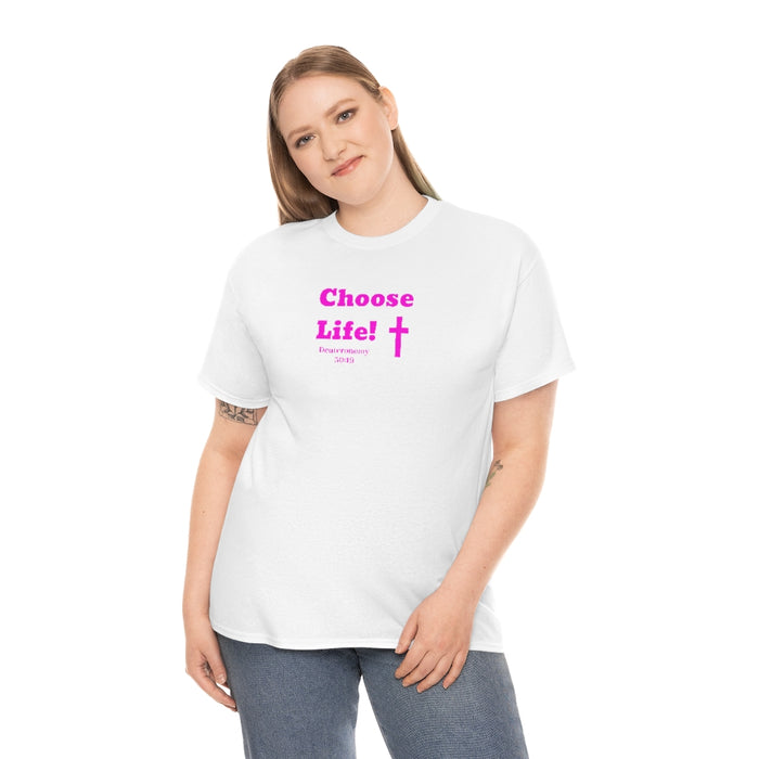 Choose Life 2.0 Women Unisex Heavy Cotton Tee