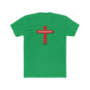 Fija Tus Ojos En Jesús Men's Cotton Crew Tee